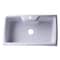Alfi Brand White 35" Drop-In Sgl Bowl Granite Composite Kitchen Sink AB3520DI-W - alternate 6